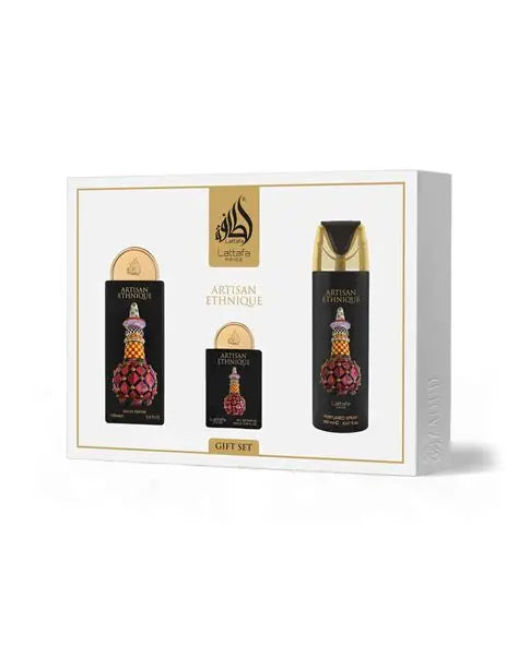 Artisan Ethnique- Lattafa Pride Gift Set (100ml +  EDP 20 ML + Perfume Spray 200 ML)