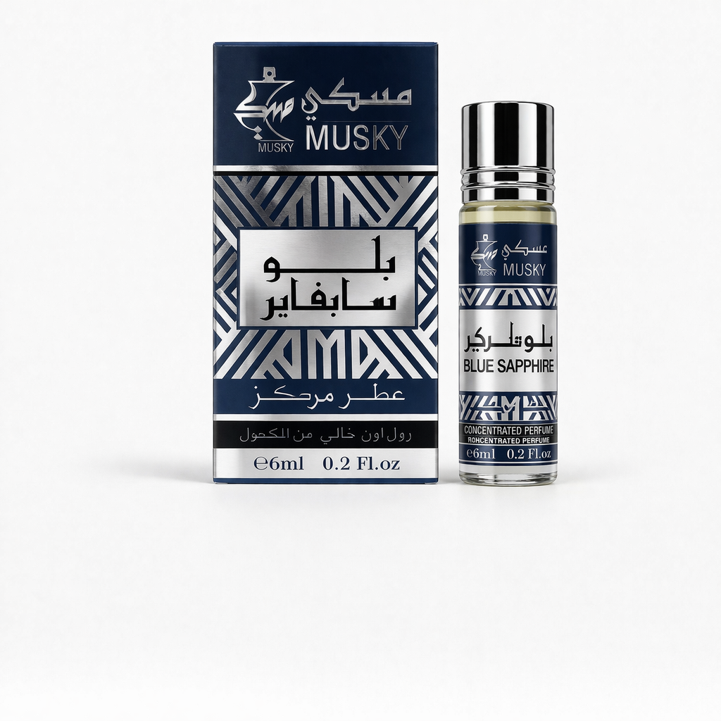 Blue Sapphire - Musky Perfumes Concentrated Perfume Roll On (6ml | 0.2oz)