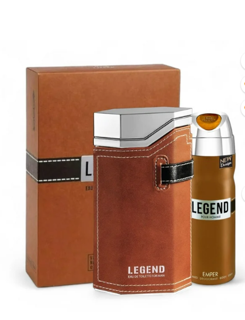 Legend Gift Set - Emper Perfumes Eau de Parfum + Deodorant Spray (100 ml | 3.4 oz + 200 ml)